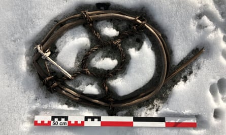 Back in time: a snowshoe for a horse, as yet undated, but the artefacts it was found with are from the Iron Age, around AD300.