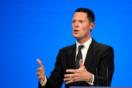 Alex Chalk speaking to the conference.