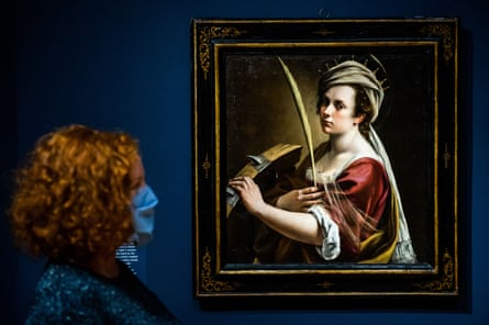 'There are great artists who were also mothers' ... part of Italilan painter Artemisia Gentileschi's Self-Portrait as Saint Catherine of Alexandria.