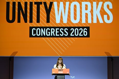 Angela Rayner speaking at the TUC.