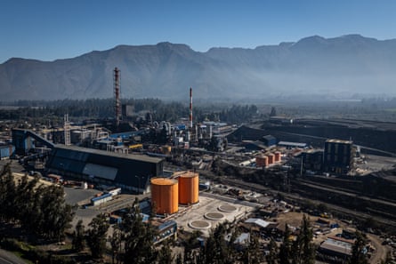 Anglo American Chagres foundry in Catemu, a town in central Chile.