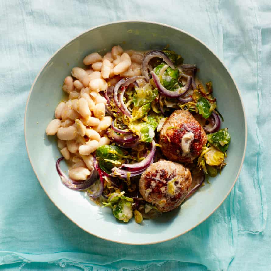 Thomasina Miers’ sprouts with sausage, fennel and beans
