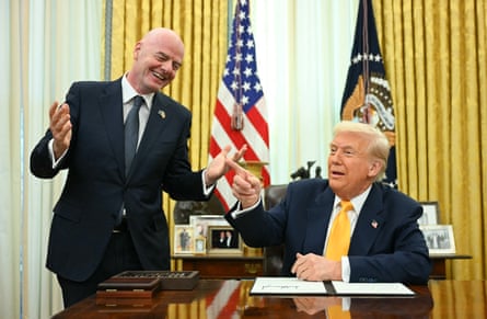 Gianni Infantino with Donald Trump in the White House.
