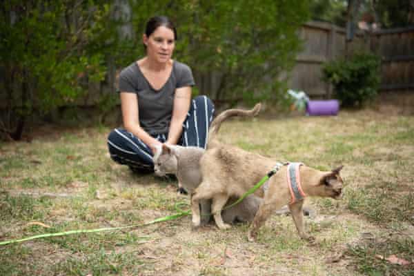 Nina Gibbins and her pet Summer the Burmese cat