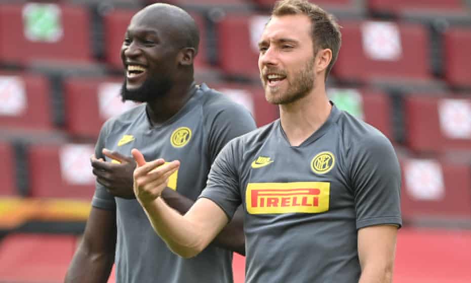 Romelu Lukaku and Christian Eriksen