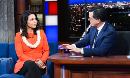 Gabbard on the The Late Show with Stephen Colbert 11 March 2019.