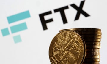 FTX logo with coins