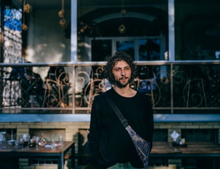 Mykyta Virchenko, in his restaurant