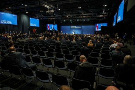 Mel Stride speaking at the Tory conference.