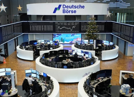 The stock exchange in Frankfurt, Germany, last week.