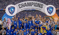 Al-Hilal celebrate winning the 2021 AFC Champions League final