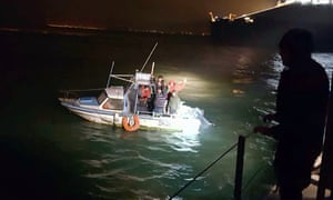 Iranian migrants being picked up by the French coastguard in Calais. 2362.jpg?width=300&quality=85&auto=forma