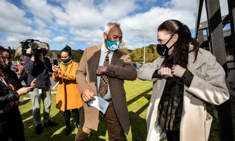 New Zealand prime minister Jacinda Ardern visits Wainuiōmata marae vaccination clinic.