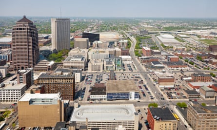 Aerial view of downtown Columbus, Ohio