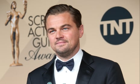 Leonardo DiCaprio at the Screen Actors Guild awards.