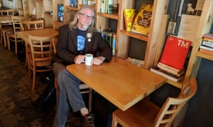Bruce McCluggage enjoys a coffee at the Wild Goose, in Colorado Springs.