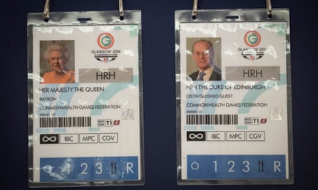 Security passes for the Queen and Prince Philip for the Glasgow 2014 Commonwealth Games