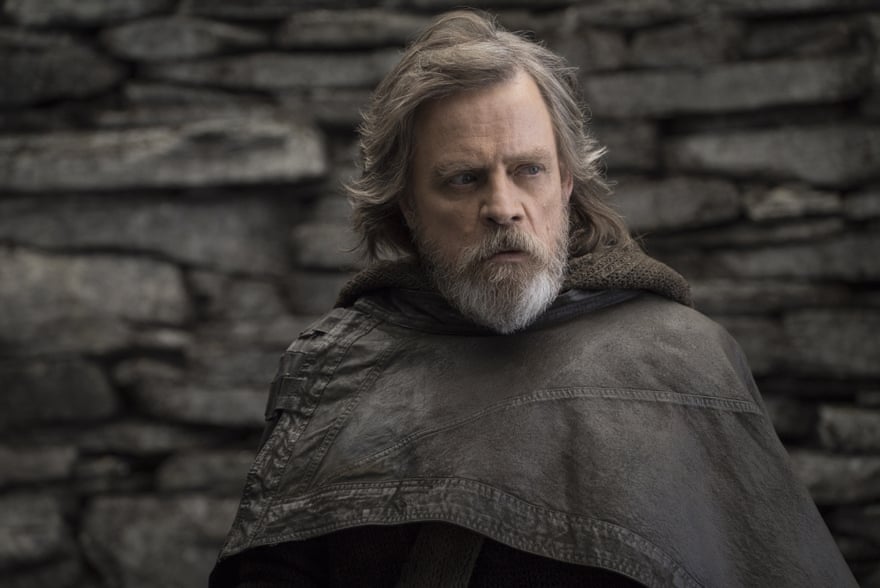 Hamill as Luke Skywalker in Star Wars: The Last Jedi