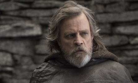 Poignantly grizzled … Mark Hamill as Luke Skywalker.