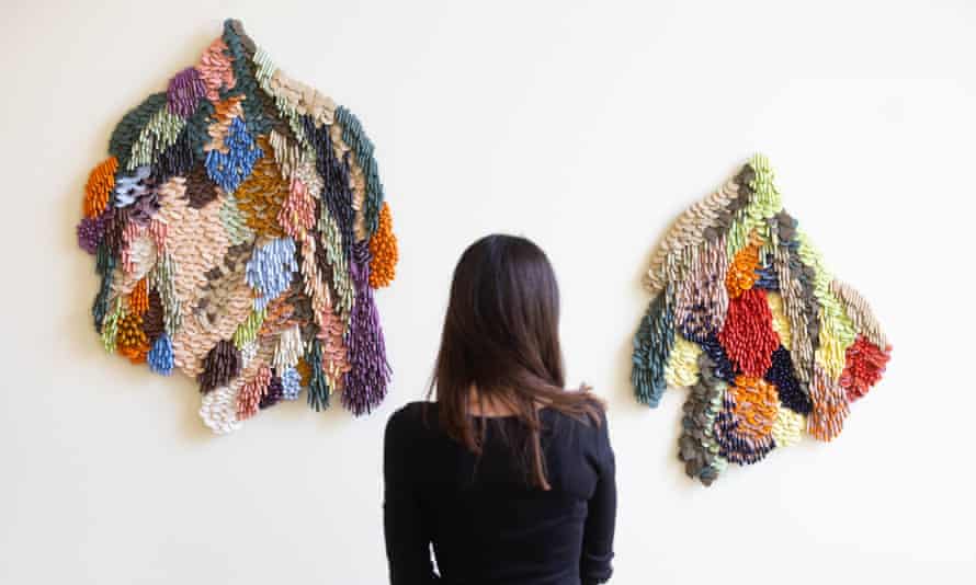 Works by Marianne Huotari exhibited at Collect at Somerset House.