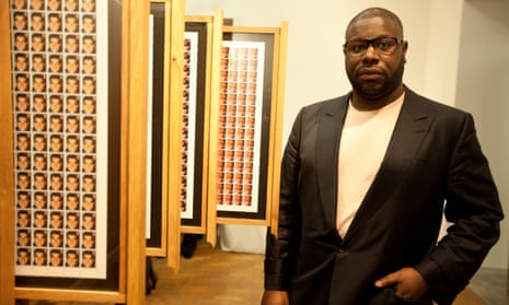 Steve McQueen and his exhibition Queen and Country at the Imperial War Museum in London, 2010.