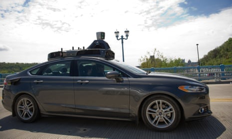 An Uber automated-vehicle taking a test-drive in Pittsburgh where driverless rides are soon to become a reality. 