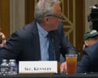 RFK jumps out of seat in shock as protesters disrupt committee hearing – video