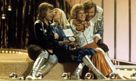 Winning ‘Waterloo’ … Abba celebrate at the 1974 Eurovision Song Contest.