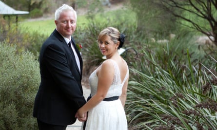 Kirsty McKenzie and Simon at their wedding