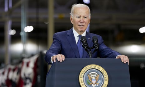 Joe Biden speaks in Hagerstown, Maryland, on 7 October. 