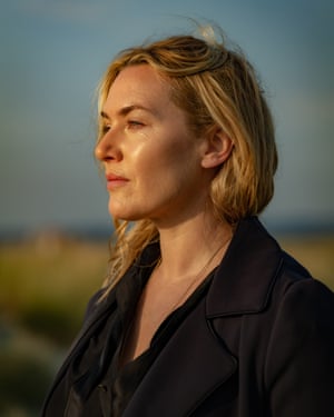 Kate Winslet shot on the English coast