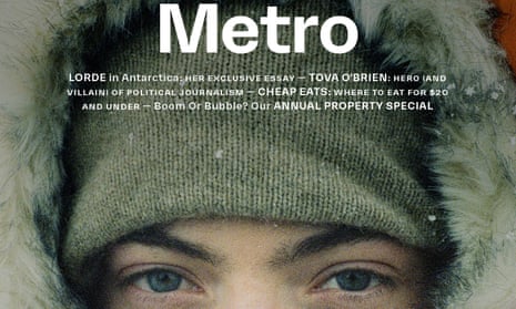Metro Cover with musician Lorde on the front.
