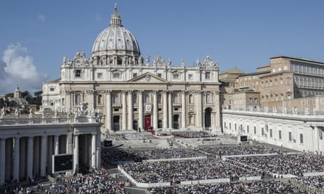 St Peter’s Square at the Vatican during a jubilee mass.