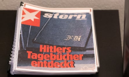 A copy of the issue of the Stern in which the counterfeit diaries were published in April 1983.