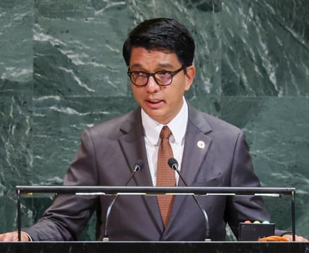 Andry Rajoelina speaks at the UN