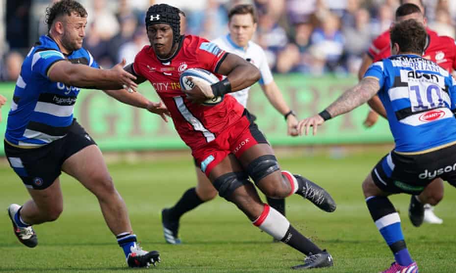 Saracen’s Maro Itoje scored a try against Bath before going off and his rapid return to fitness will be welcomed by England’s Eddie Jones.