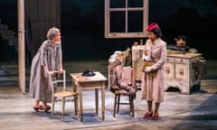 Aisling Loftus as landlady Queenie and Leah Harvey as her tenant Hortense in the stage adaptation of Small Island by Andrea Levy.