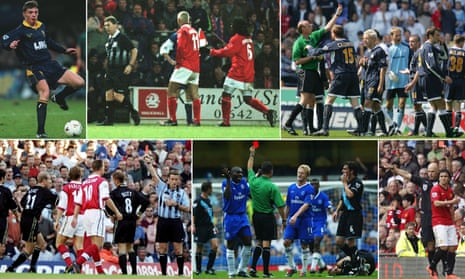 Six red cards that tell a story.