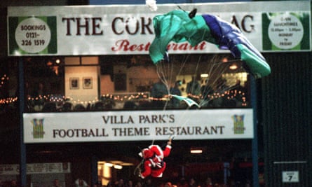 Villa Park S Parachuting Santa Is A Festive Story Of Hope To Hold On To Sport The Guardian