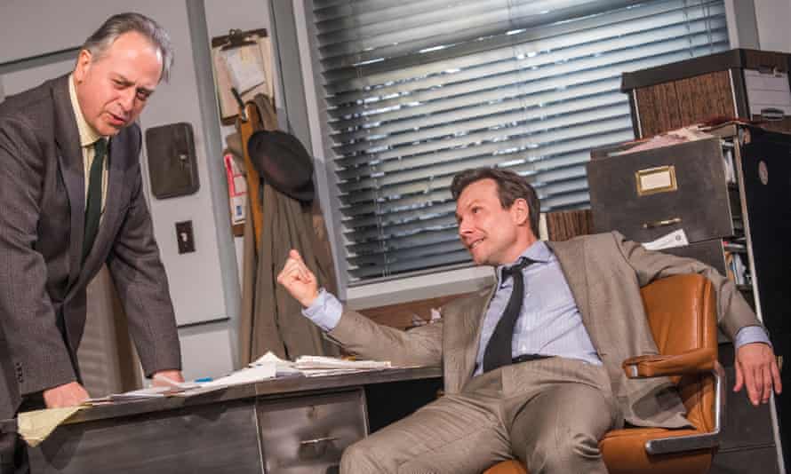 ‘Coffee is for closers’ … Stanley Townsend and Christian Slater in the current production of Glengarry Glen Ross.