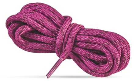 A ball of purple round laces