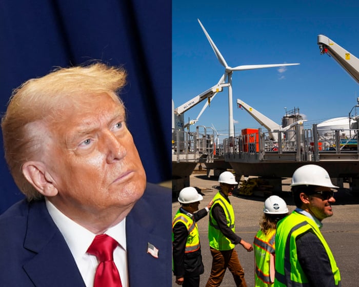 How Trump’s assault on US wind industry threatens jobs and power for nearly 5m homes