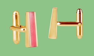 Boutons de manchette + or + no + stone + pinkah