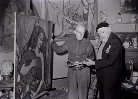 Augustus John in his studio in the in the 1950s.