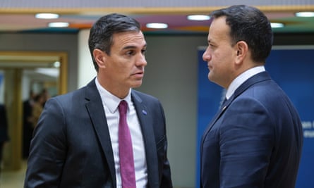 Pedro Sánchez and Leo Varadkar in Brussels