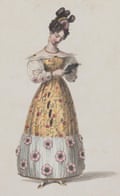 A giraffe-coloured dress from 1828