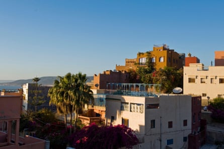 Morocco town in late afternoon