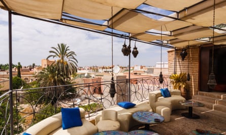 Universally loved… the rooftop terrace at the Café Arabe.