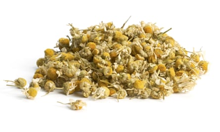 Flower power: dried camomile tea.