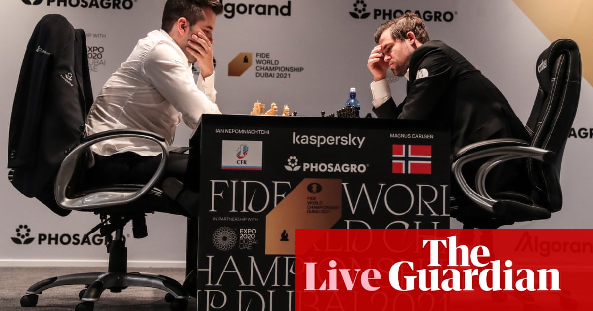 Magnus Carlsen v Ian Nepomniachtchi: World Chess Championship Game 9 – live!